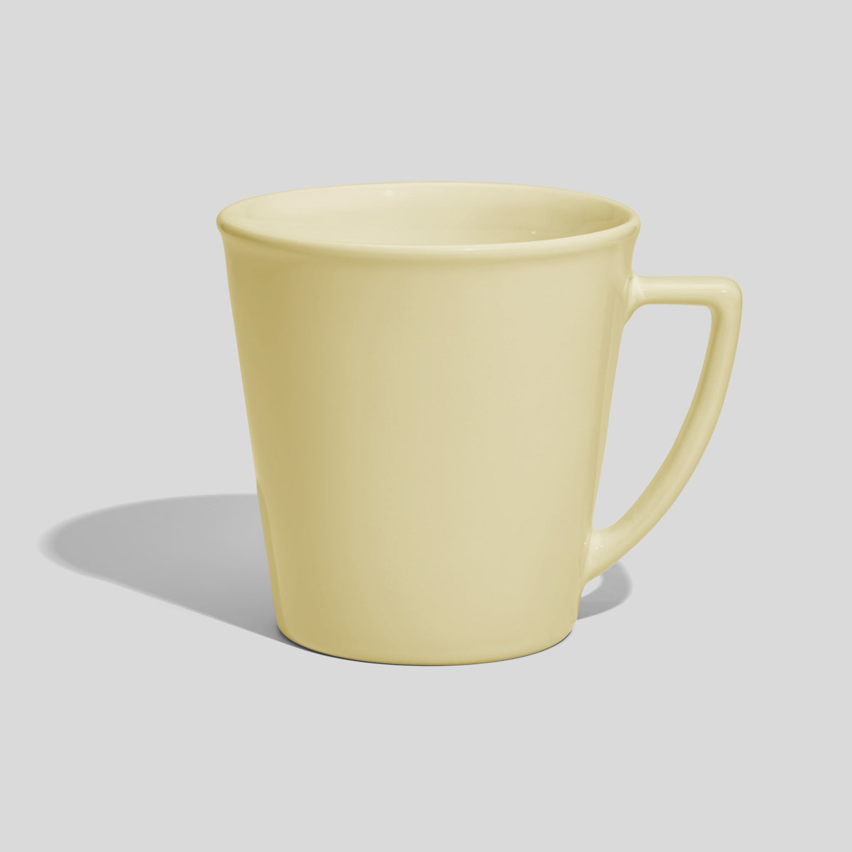 Konische Werbetasse 600 ml mit eckigem Henkel – Ecru