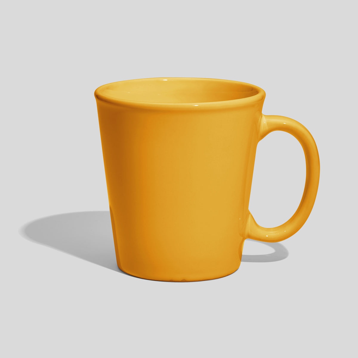 Konischer Kaffeebecher 460 ml mit ovalem Ringhenkel – Gelb