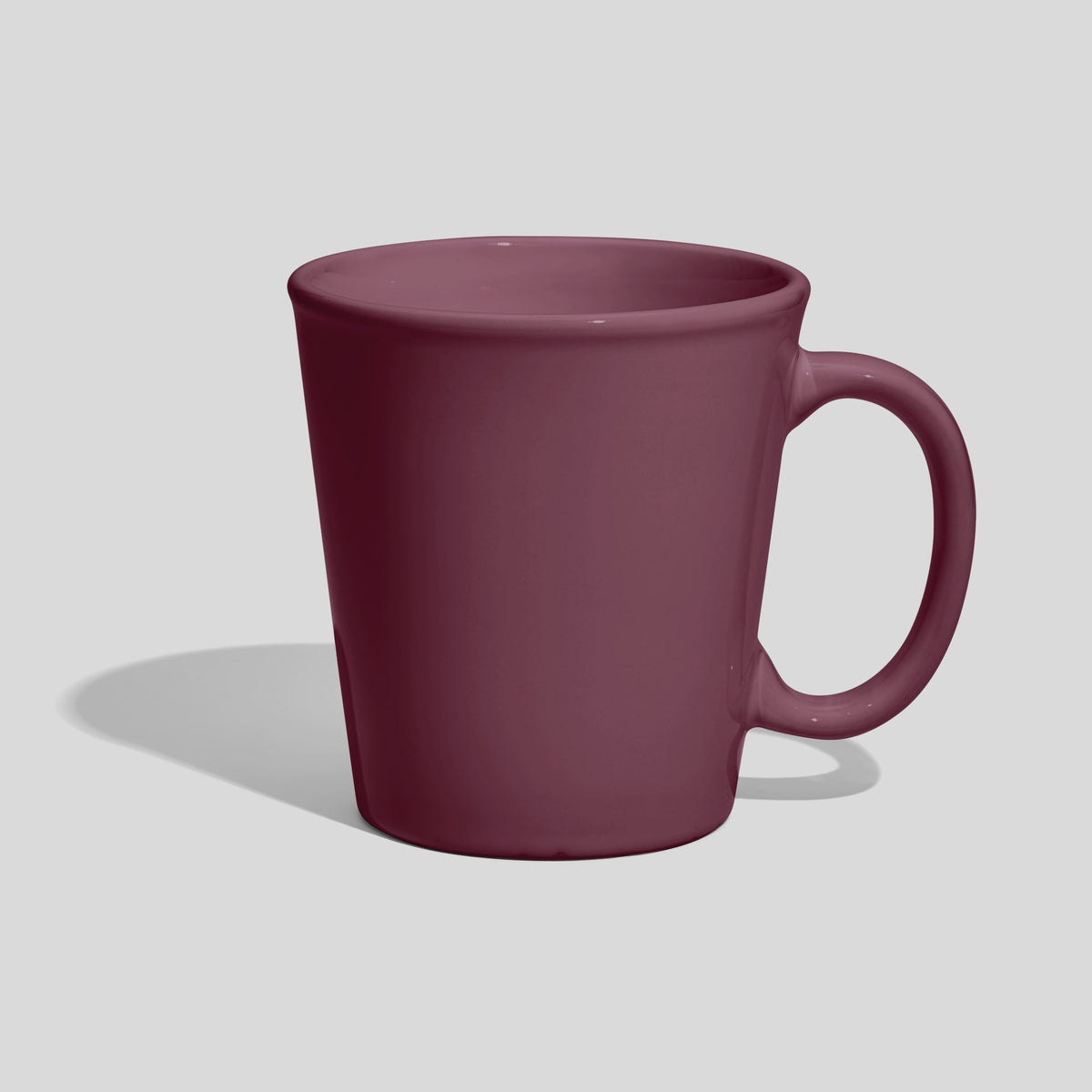 Konischer Kaffeebecher 460 ml mit ovalem Ringhenkel – Mauve