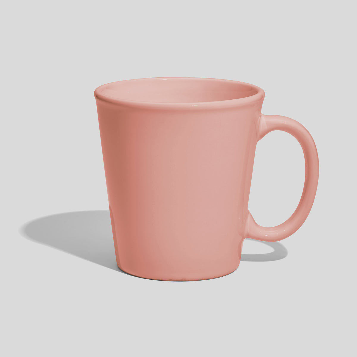 Konischer Kaffeebecher 460 ml mit ovalem Ringhenkel – Rosa
