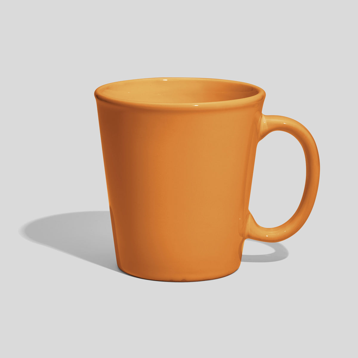 Konischer Kaffeebecher 460 ml mit ovalem Ringhenkel – Senfgelb