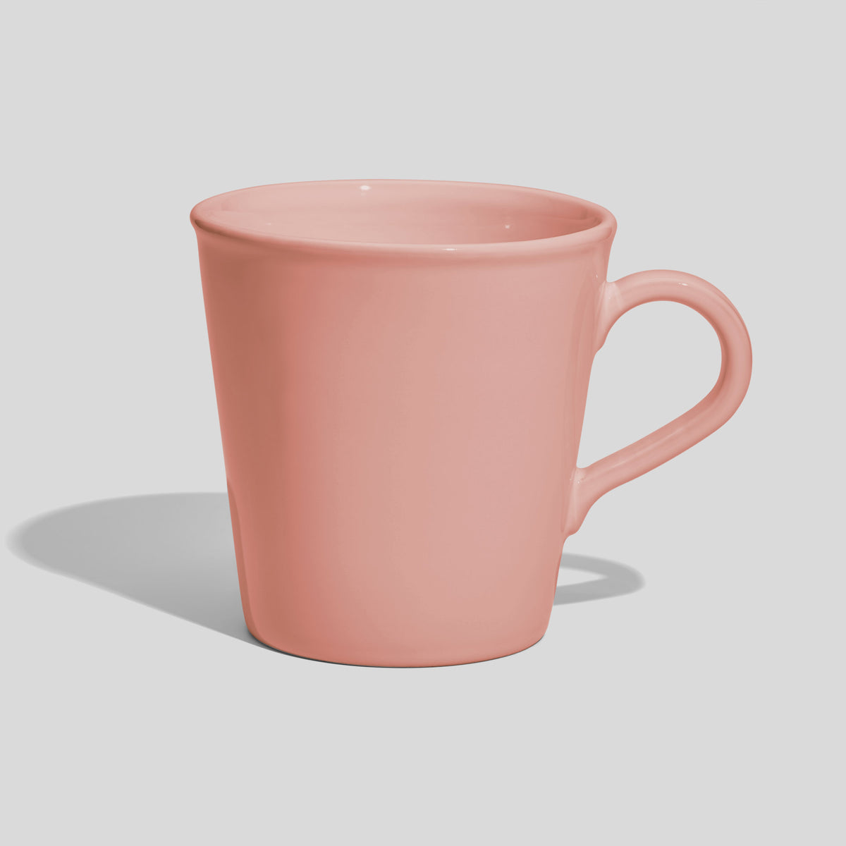Konischer Kaffeebecher 600 ml mit kleinem Bogenhenkel – Rosa