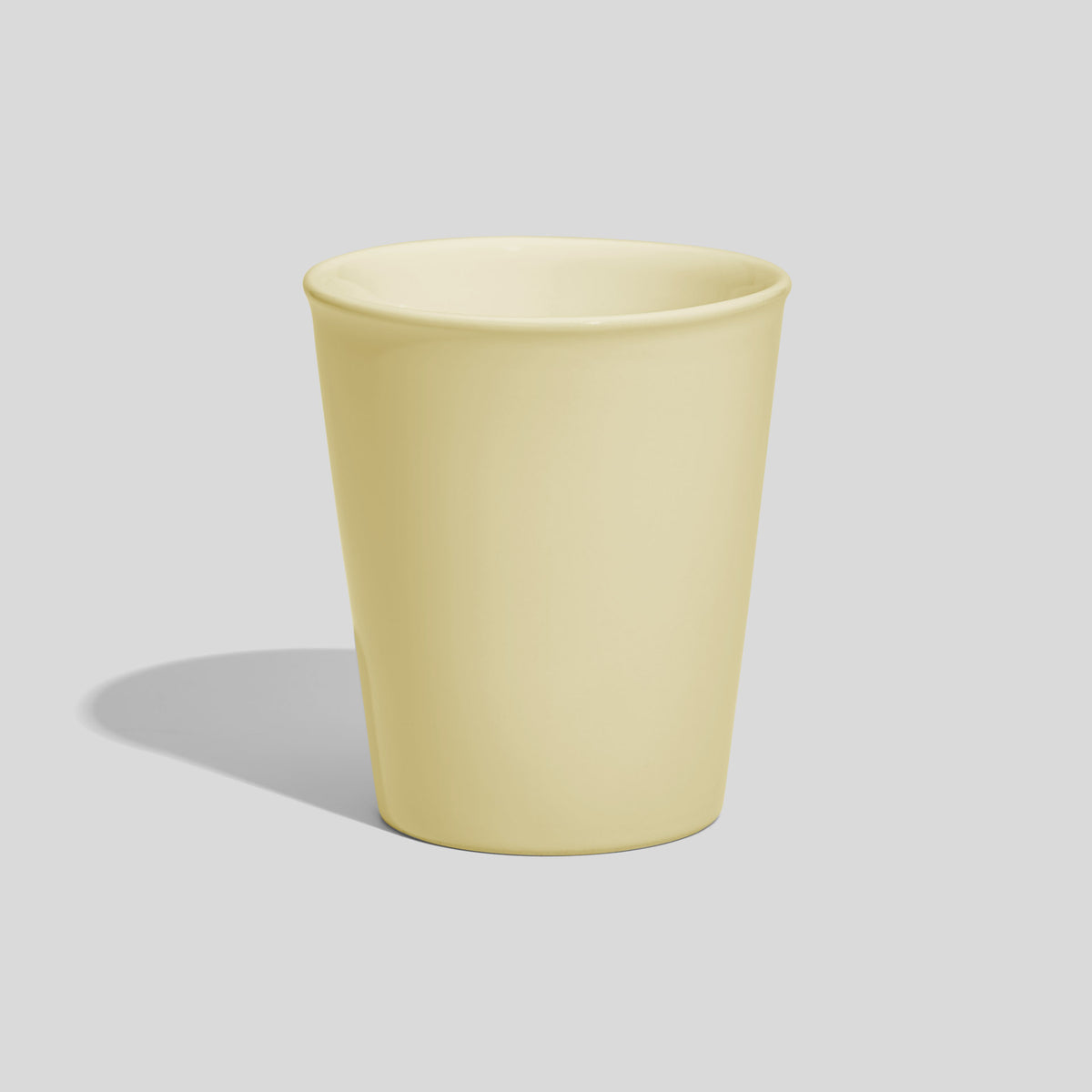 Konischer Keramikbecher 280 ml ohne Henkel – Ecru