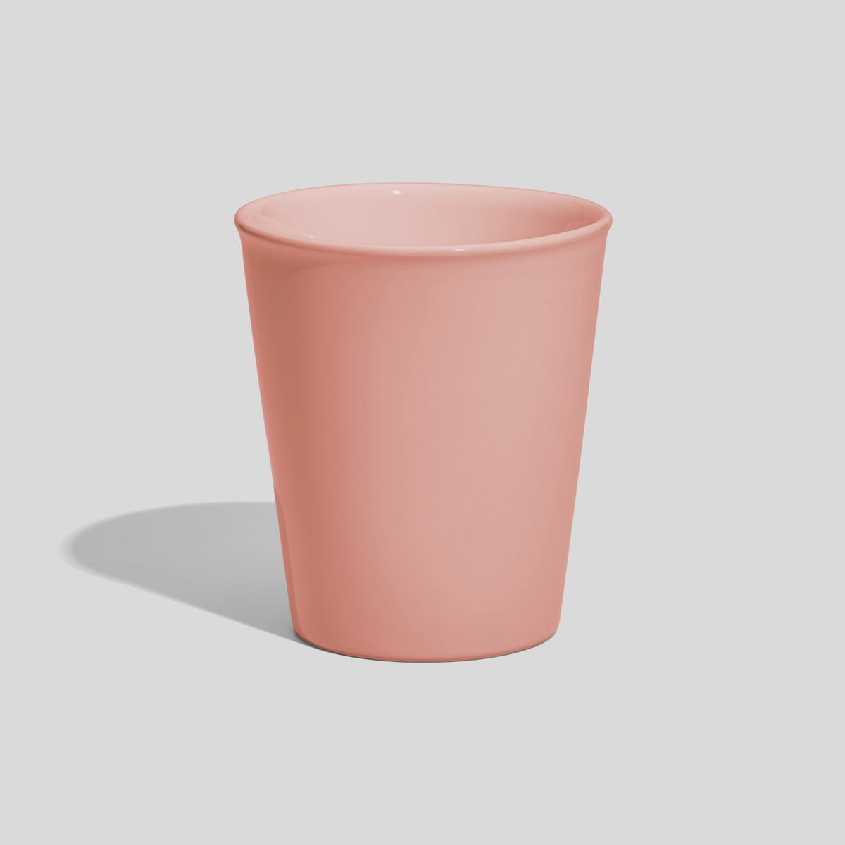 Konischer Keramikbecher 280 ml ohne Henkel – Rosa