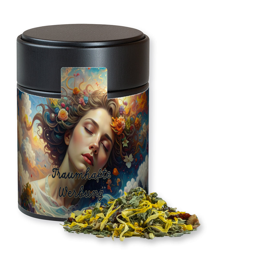Kräutertee in der Metalldose Midi schwarz – Kräutertee Lavendel, ca. 30 g