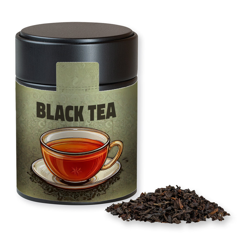 Kräutertee in der Metalldose Midi schwarz
