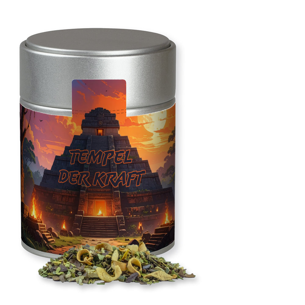 Kräutertee in der Metalldose Midi silber – Matetee Orange, ca. 40 g