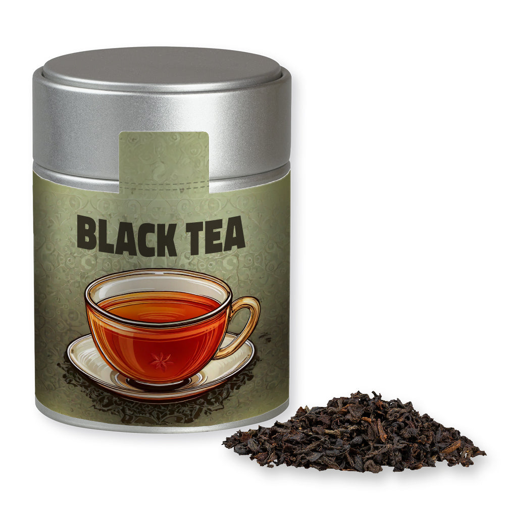 Kräutertee in der Metalldose Midi silber – Schwarztee, ca. 45 g