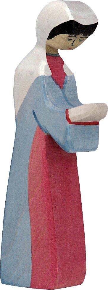 Krippenfigur Maria mit weißem Kopftuch von HOLZTIGER – Ansicht