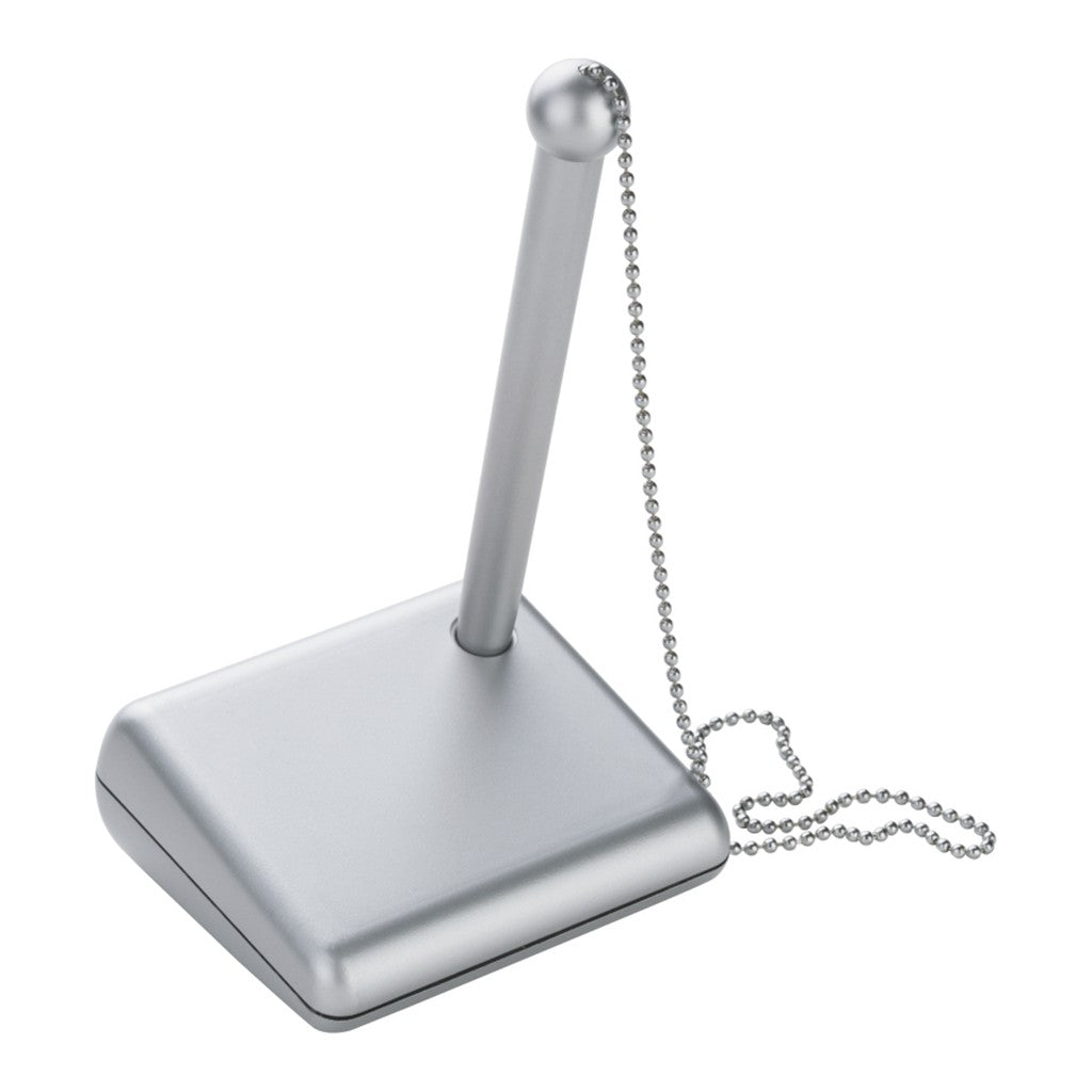 Kugelschreiberständer in Silber mit Kette