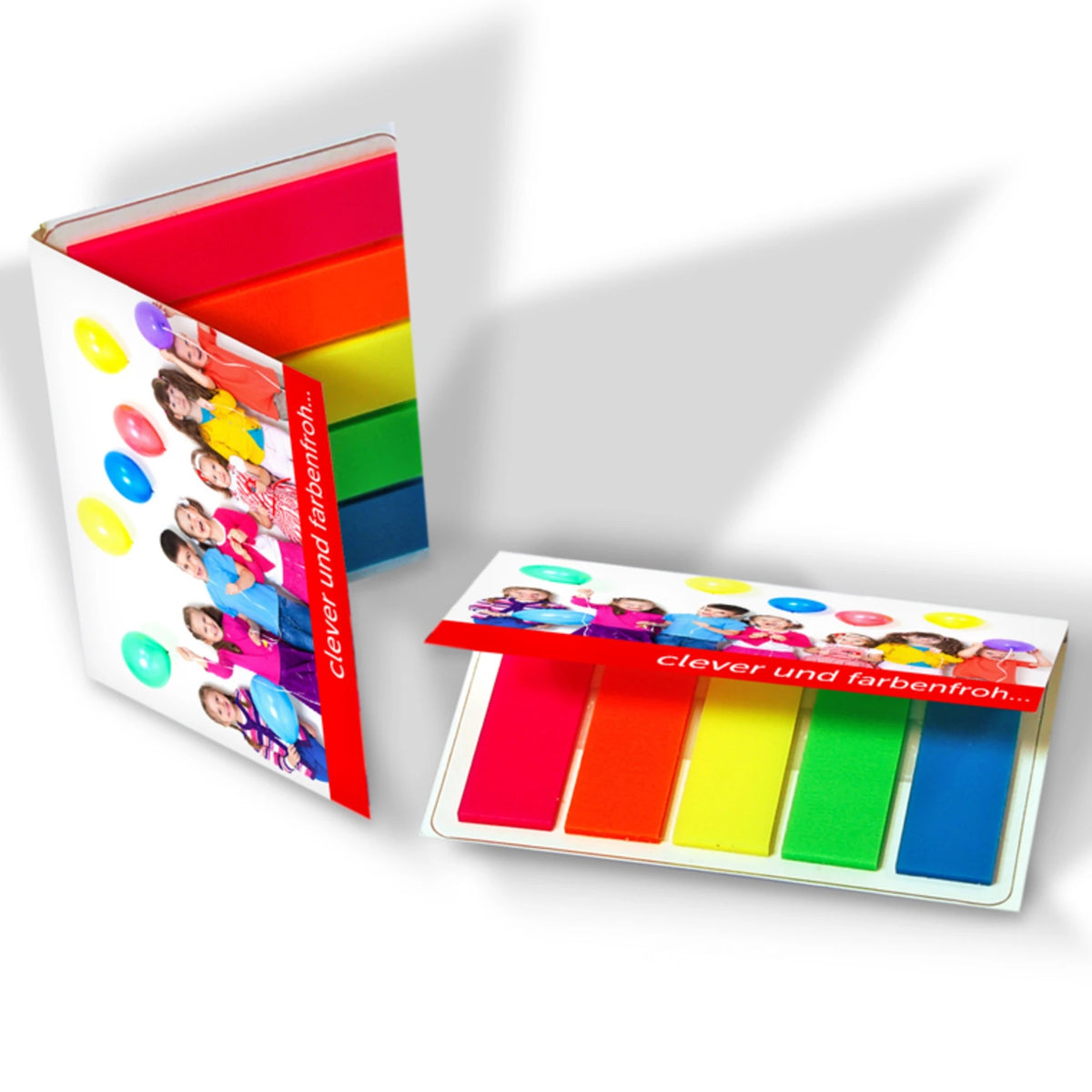 Kunststoffmarker Set im Kartonumschlag bedrucken – Ansicht