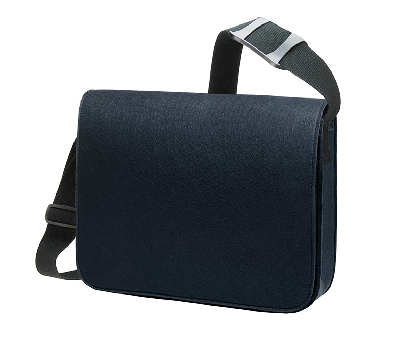 Kuriertasche aus Filz mit großem Überschlag