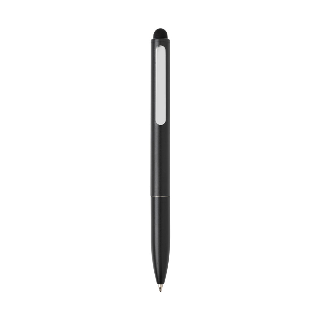 Kymi Stift mit Stylus aus RCS recyceltem Aluminum – schwarz