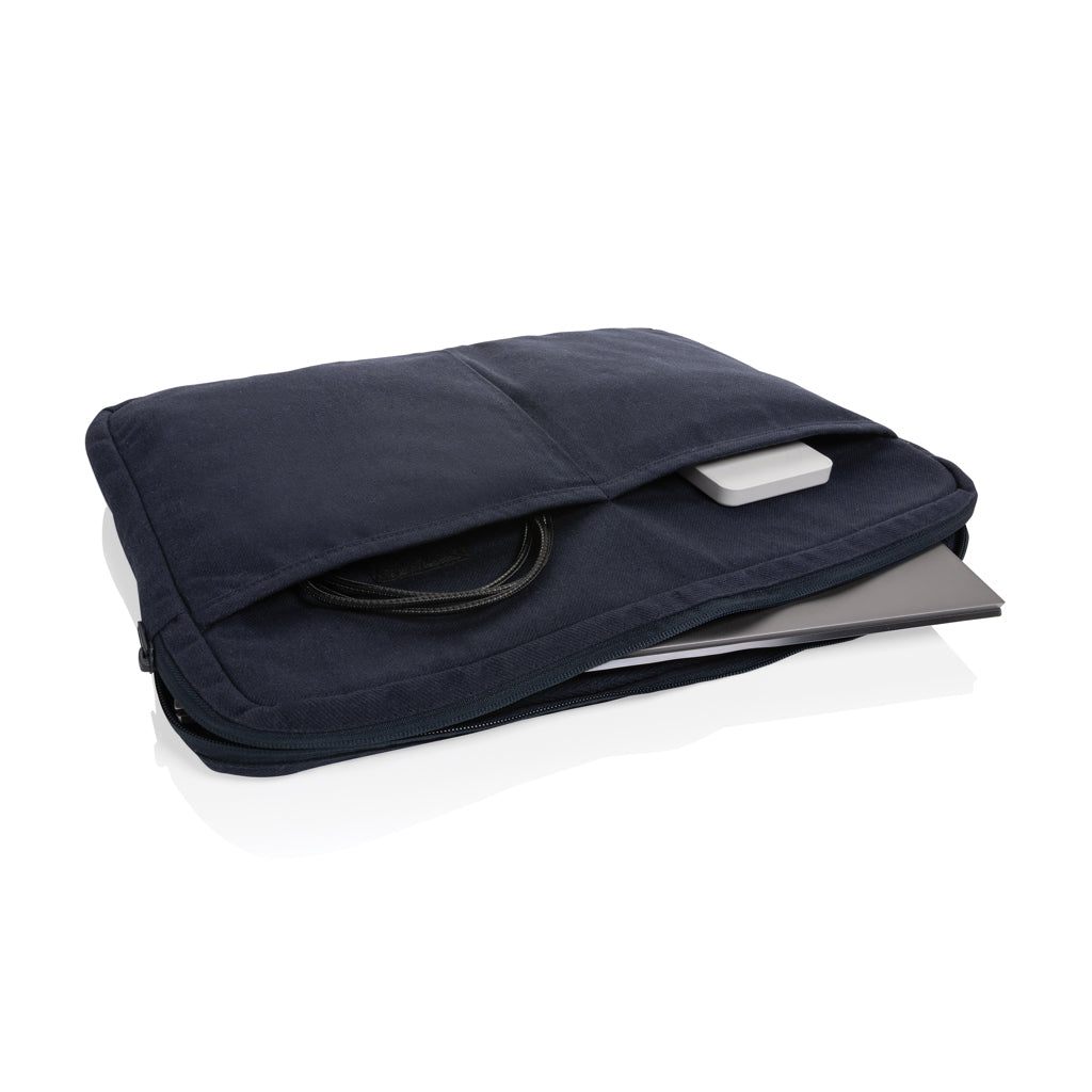 Laluka AWARE™ 15,6" Laptoptasche aus recycelter Baumwolle – navy blau