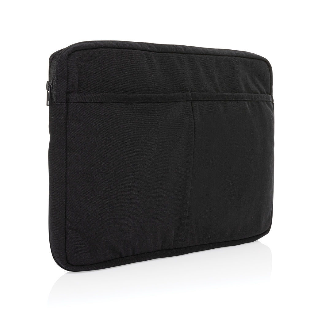 Laluka AWARE™ 15,6" Laptoptasche aus recycelter Baumwolle – schwarz