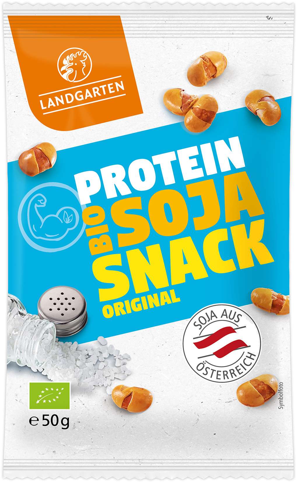 LANDGARTEN Protein Bio Snack 50 g mit Logo Button