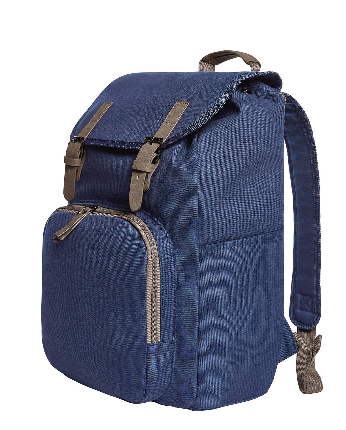 Laptoprucksack aus Baumwolle mit Schnallen
