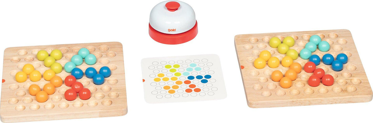 Legespiel Farbenfroh mit Kugeln, Buzzer und 103 Teilen – Detail