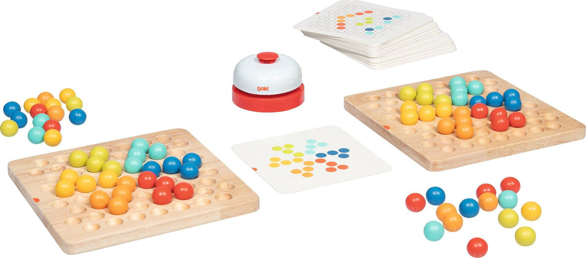 Legespiel Farbenfroh mit Kugeln, Buzzer und 103 Teilen – Seitenansicht