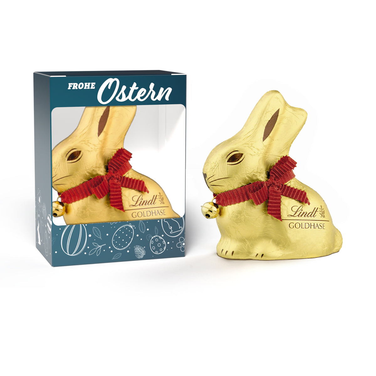 Lindt Goldhase 50 g in bedruckter Vollkartonage
