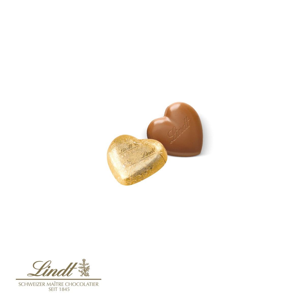Werbebriefchen geöffnet mit Schokoladenherz von Lindt
