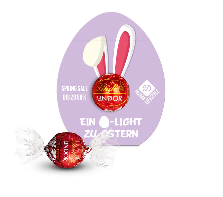 Lindt Lindor Kugel in Werbekartonage "Osterei"