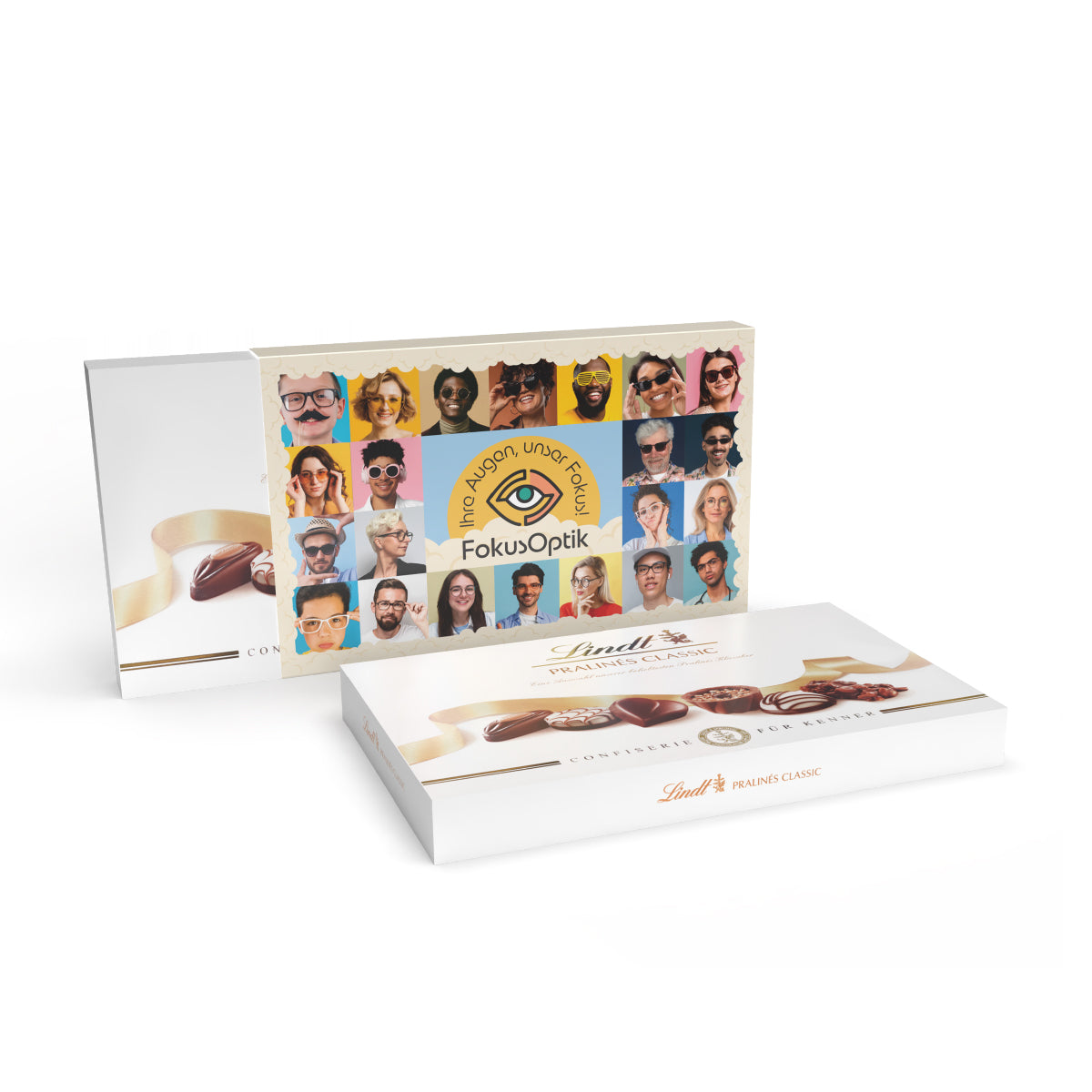 Lindt Pralinés Classic 200 g im bedruckten Werbeschuber