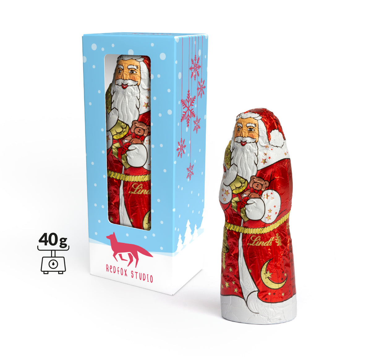 Lindt Schoko Nikolaus 40 g in bedruckter Vollkartonage