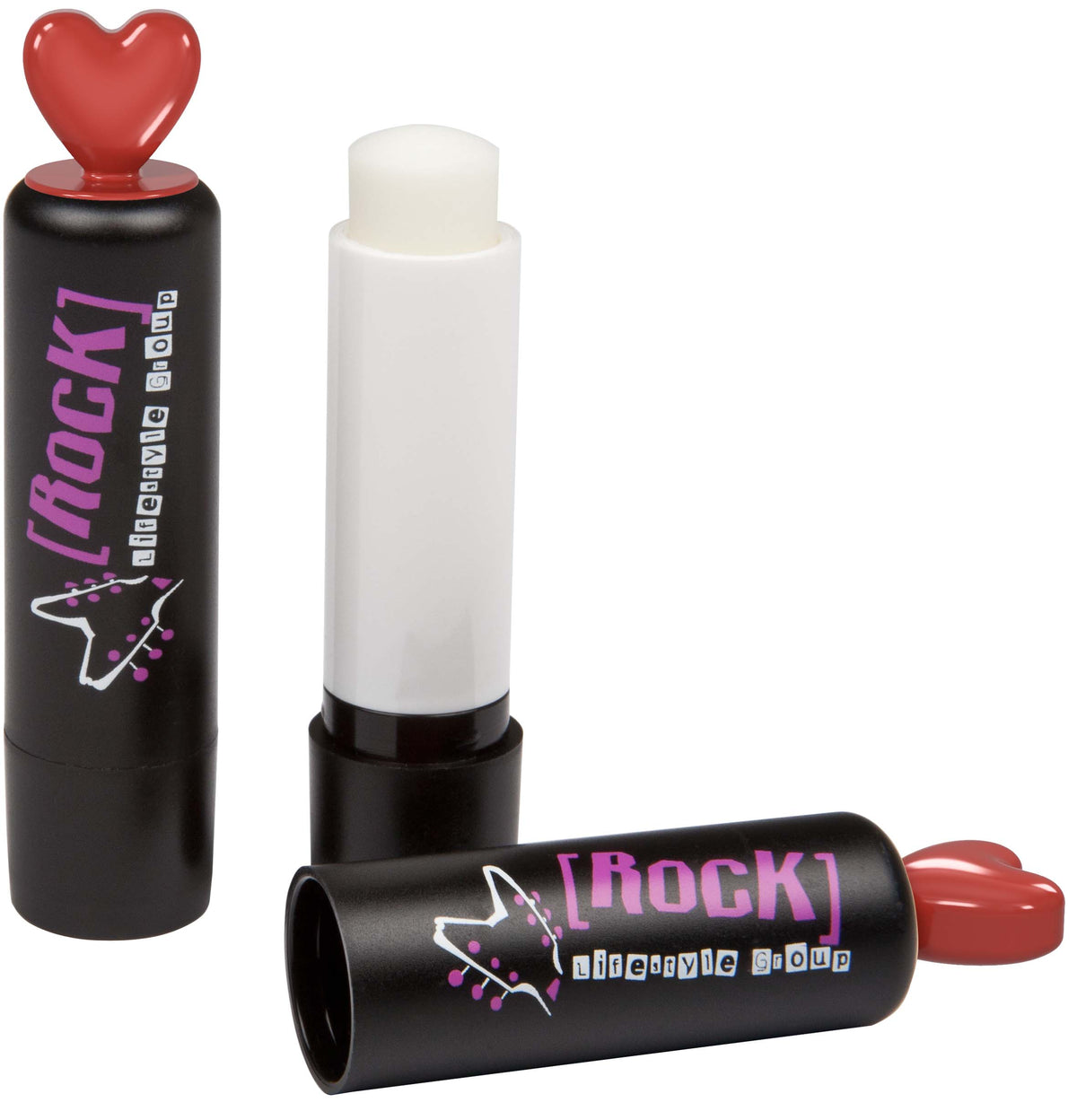 Lippenpflegestift mit Herz Aufsatz und Logo