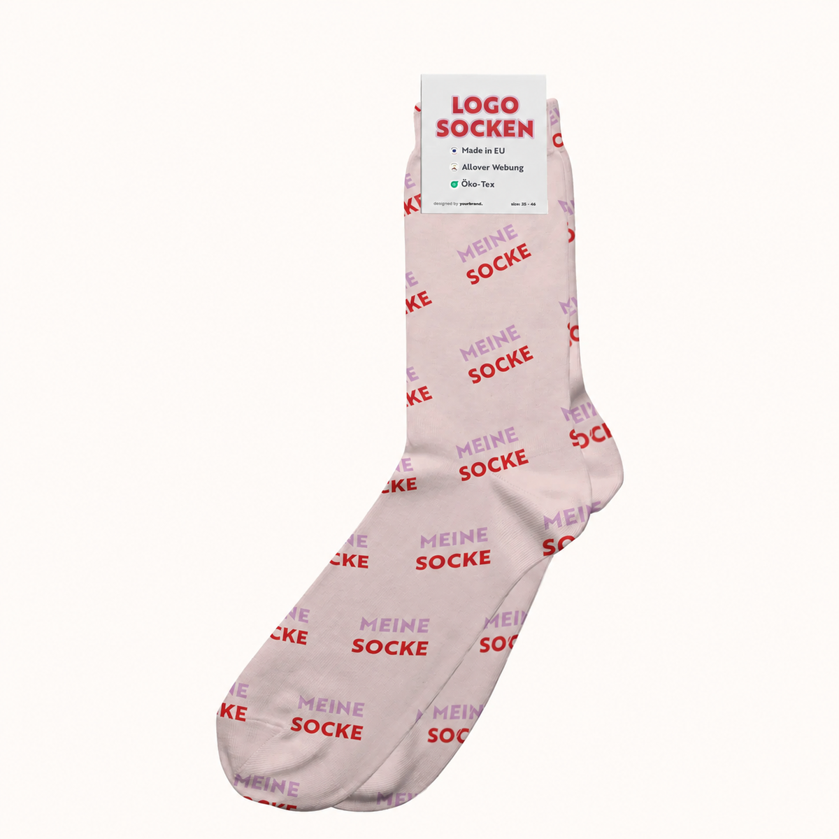 Ökotex Socken individualisiert mit Logo Crews