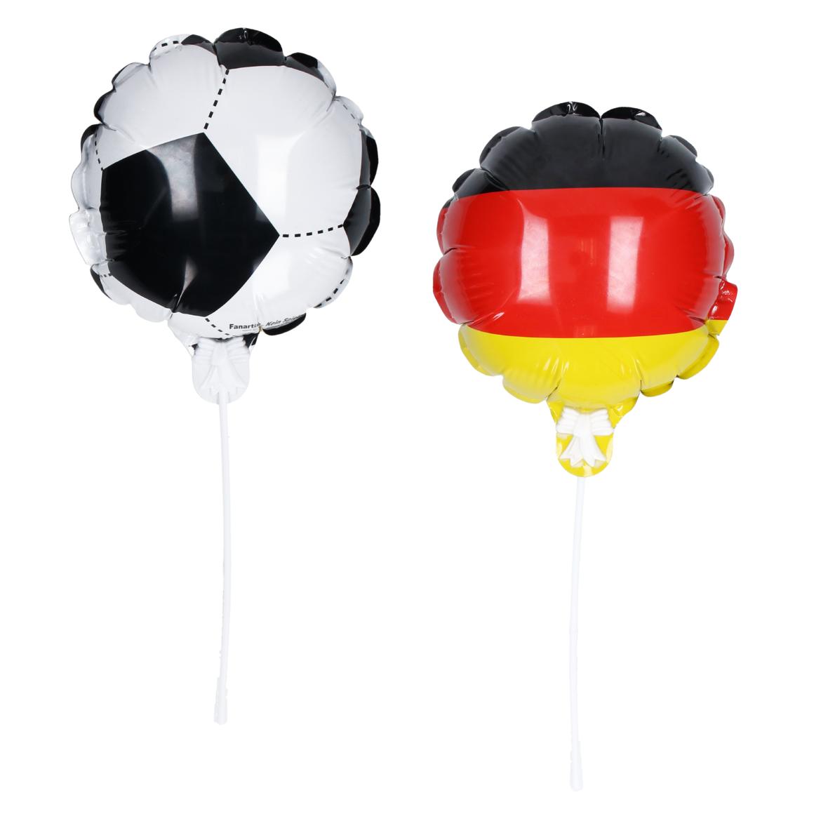 Luftballon, selbstaufblasend „Soccer“ Deutschland, klein