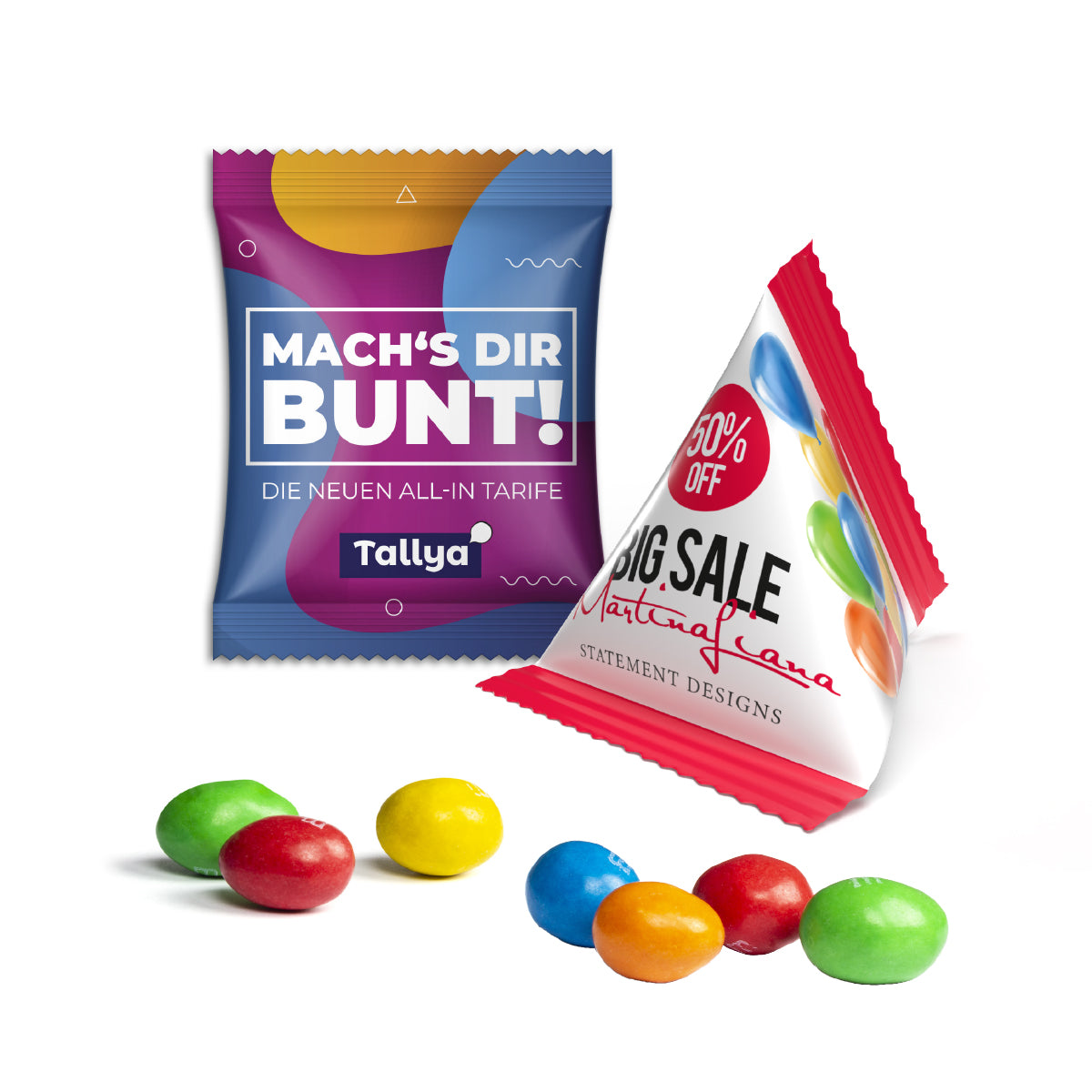 M&M's Peanuts im bedruckten Werbetütchen