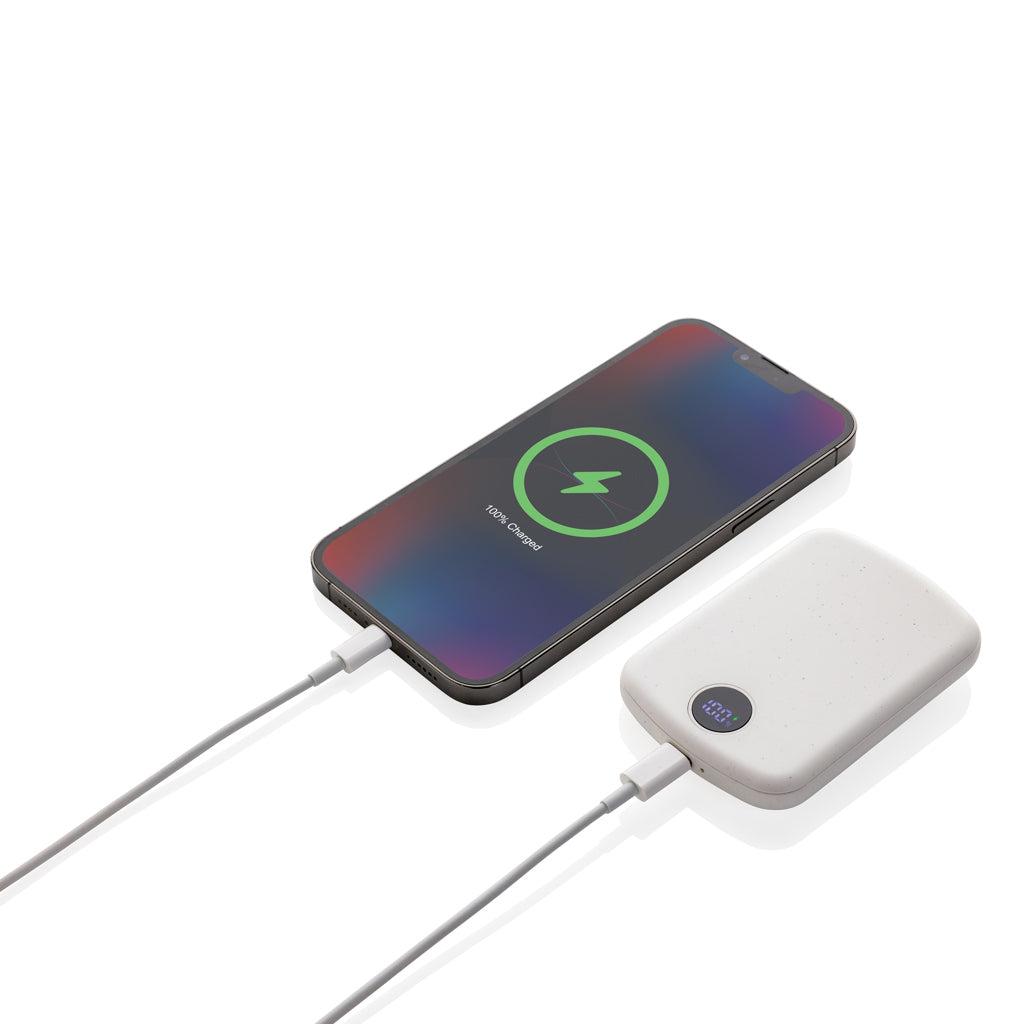 MagBoost 5.000mAh magnetische Powerbank aus RCS rec. Plastik – weiß