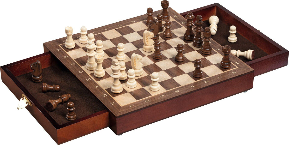 Magnetschach mit Schubladen aus Holz von goki