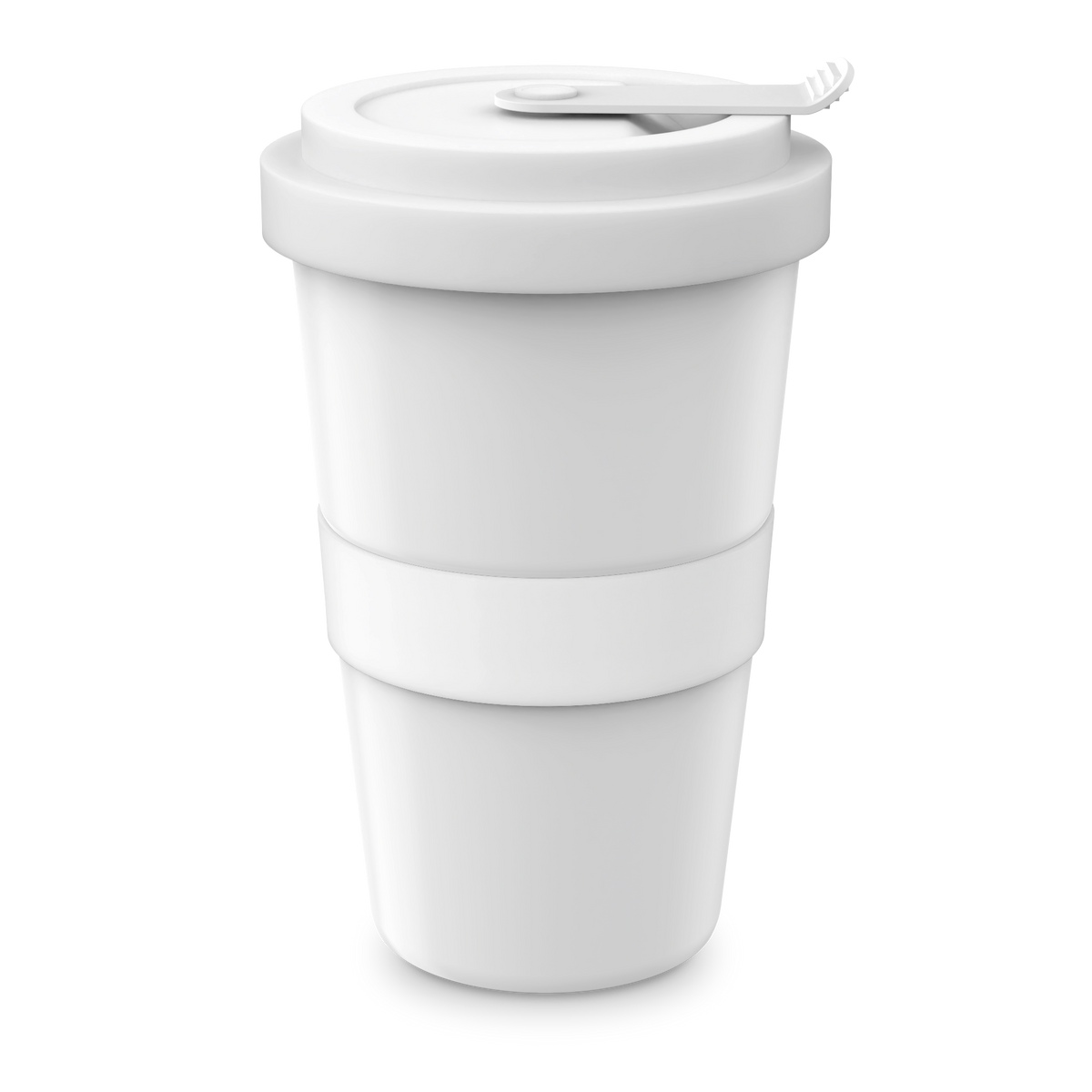 Mahlwerck Coffee2Go Becher large mit Deckel 400 ml – Weiß
