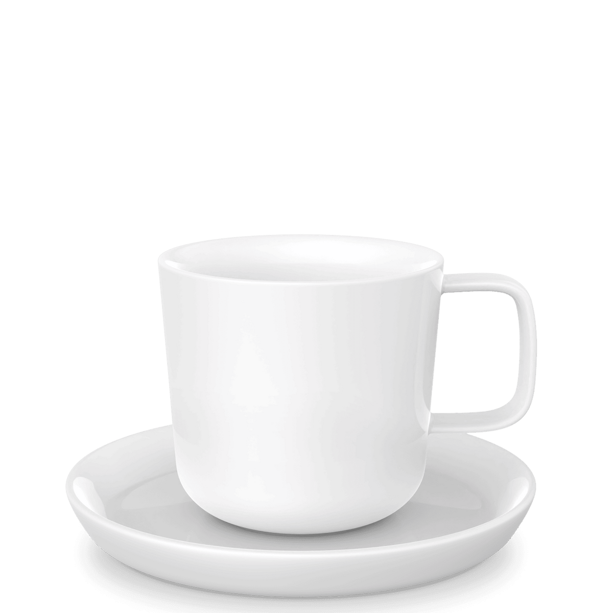 Mahlwerck Costa Verde Kaffeetasse mit Untertasse in Weiß – Weiß