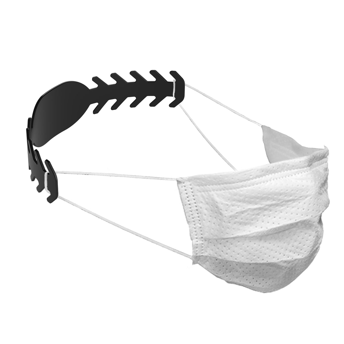 Maskenhalterung „Comfort“, medium – Schwarz