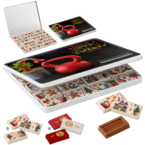 MAXI Dekordose Adventskalender mit Schokoladen Naps, 110 g