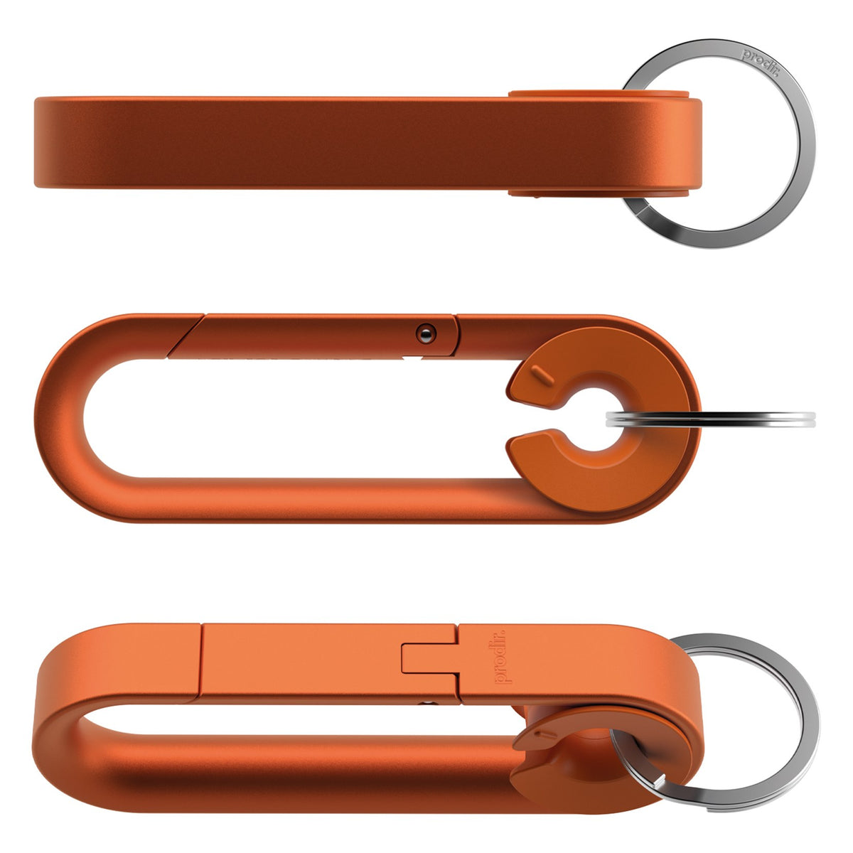 MC01 Connector Karabiner aus Aluminium – Canyonorange / Canyonorange / Silber verchromt S15-M15-X70