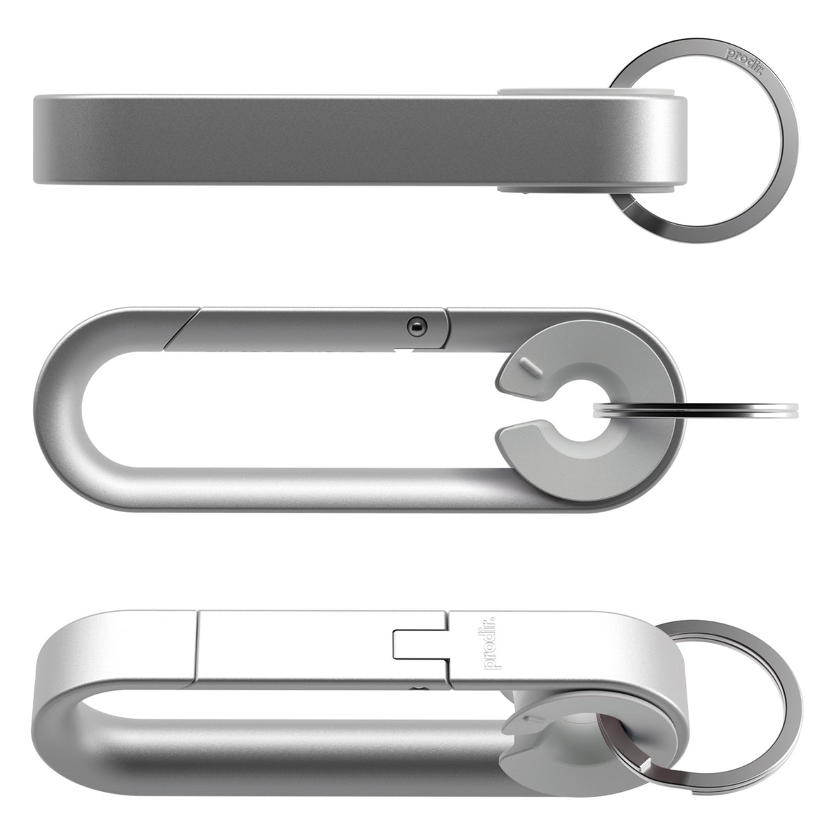 MC01 Connector Karabiner aus Aluminium – Silber / Silber / Silber verchromt S70-M77-X70