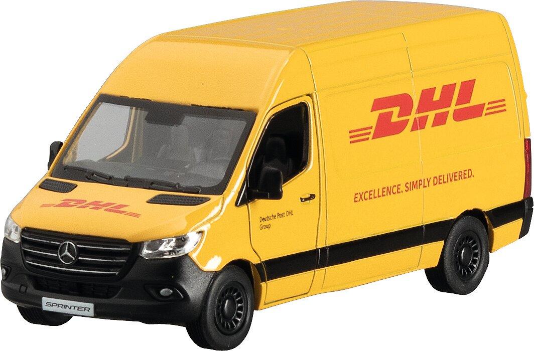 Mercedes Benz Sprinter Modellauto in Gelb von goki