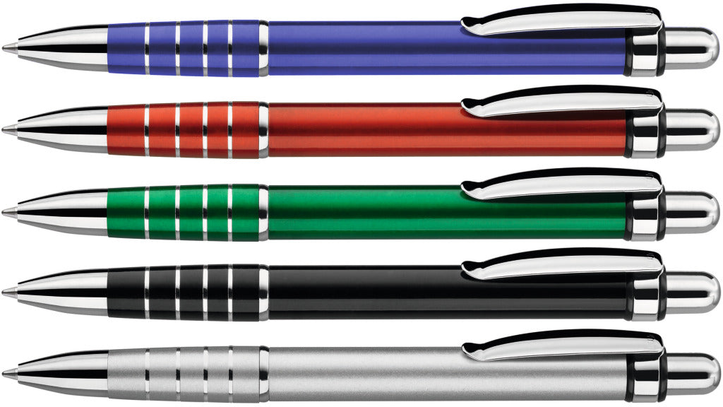 Metall Druckkugelschreiber mit Ringgriffzone – alle Farben
