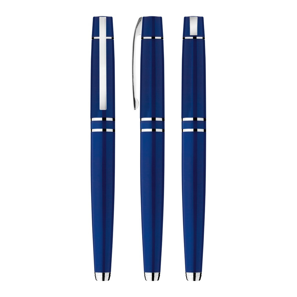 Metall Rollerball mit schwarzer Gummigriffzone