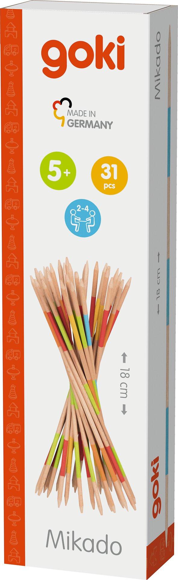 Mikado mit bunten Holzstäben, 18 cm lang, von goki – zweite Ansicht