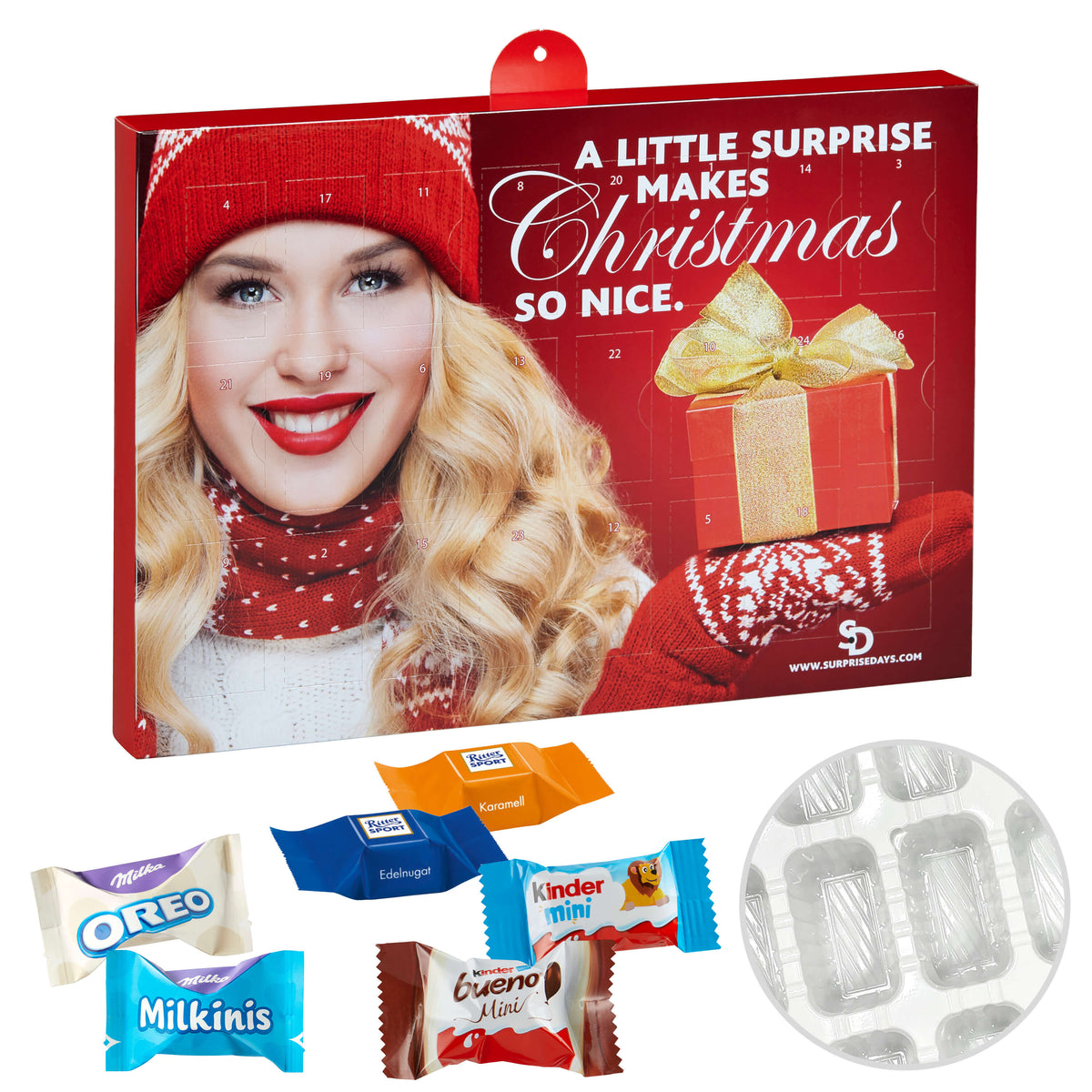 Milka Adventskalender mit Favourites Mix, 184 g, Querformat