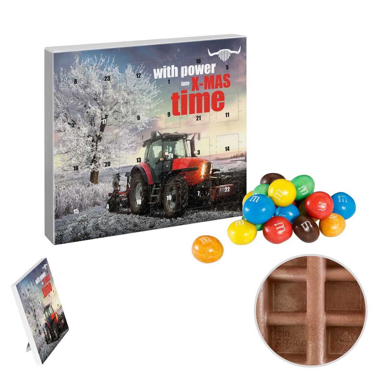 Mini Adventskalender quadratisch mit M&M’S Crispy, 28 g