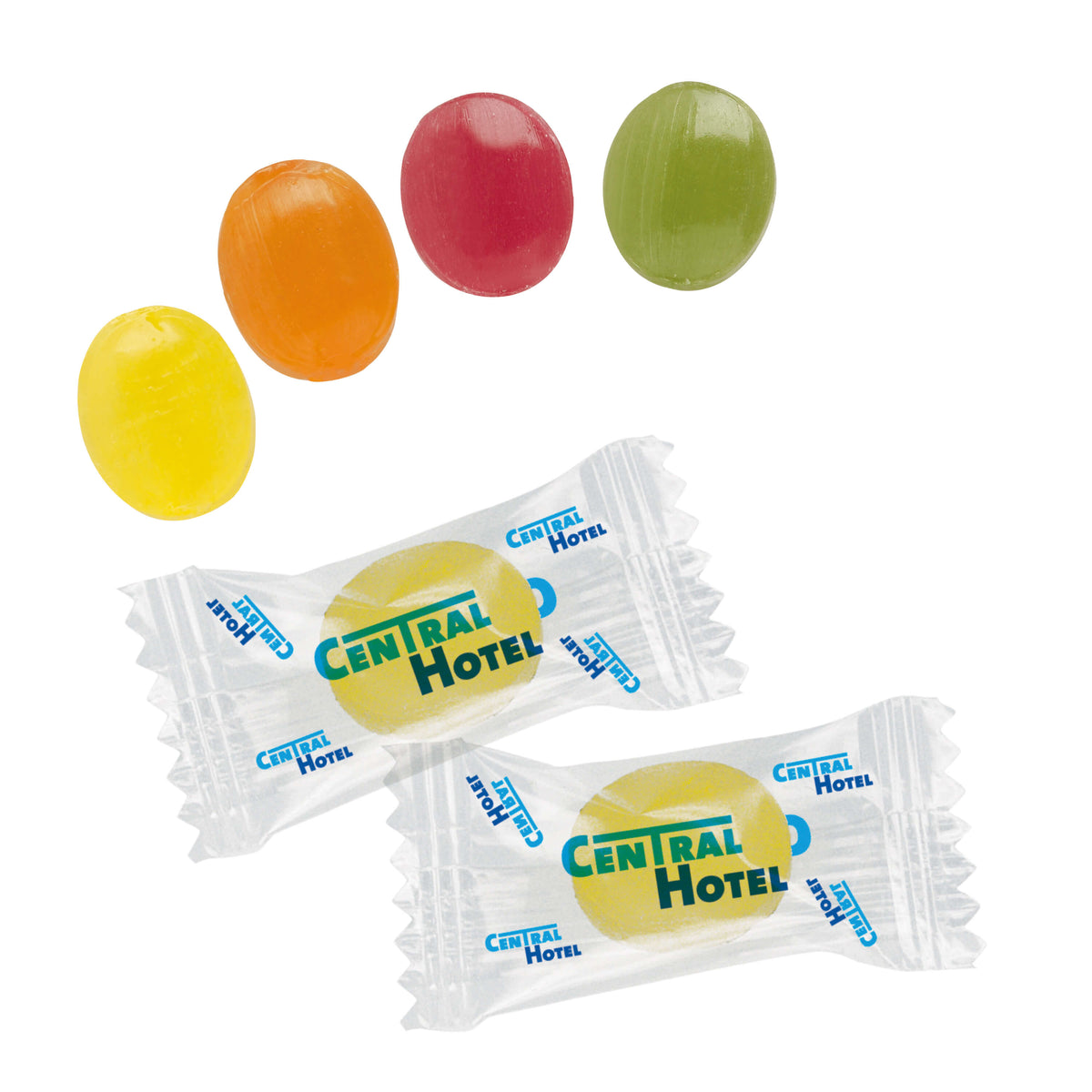 Mini Bonbons einzeln im Flowpack 45 x 24 mm, je 2 g