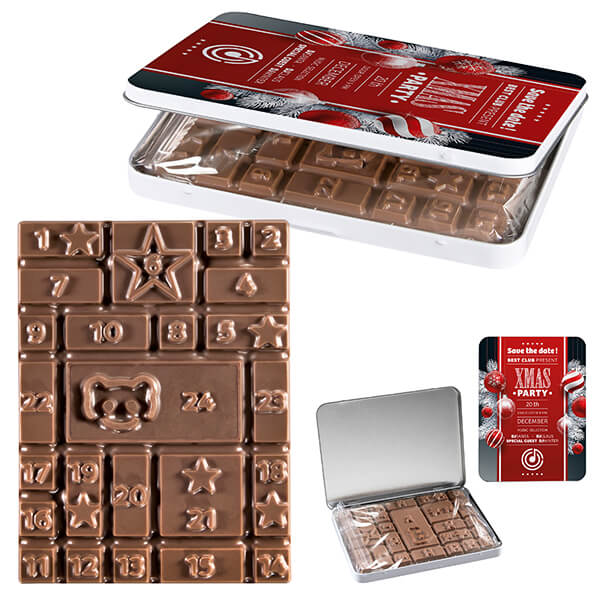 MINI Dekordose Adventskalender mit Schokoladentafel, 60 g