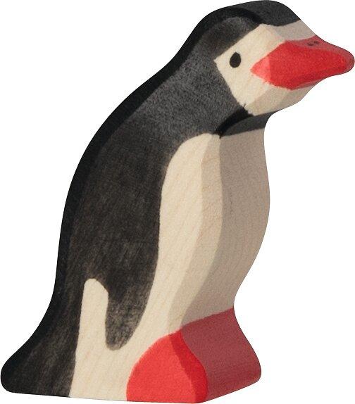 Mini Holzpinguin mit Kopf nach vorn von HOLZTIGER – Ansicht