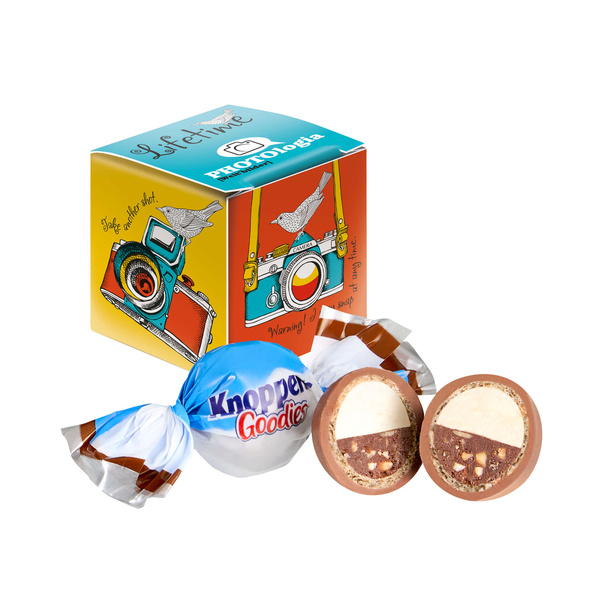 Mini Promo Würfel mit Knoppers Goodies, 7 g